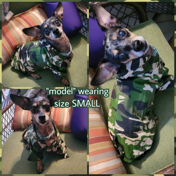 NWT 🪖 Pet Cargo Jacket - Dog Classic Camo Military Fatigues w/ Hood Size Medium - Picture 16 of 16